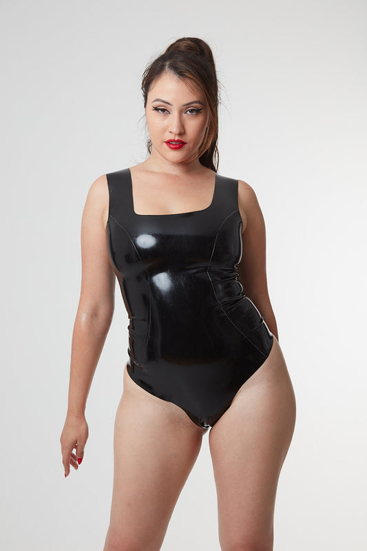 SALE Latex Square Neck Bodysuit Size S, M & L / UK 10, 12 & 14