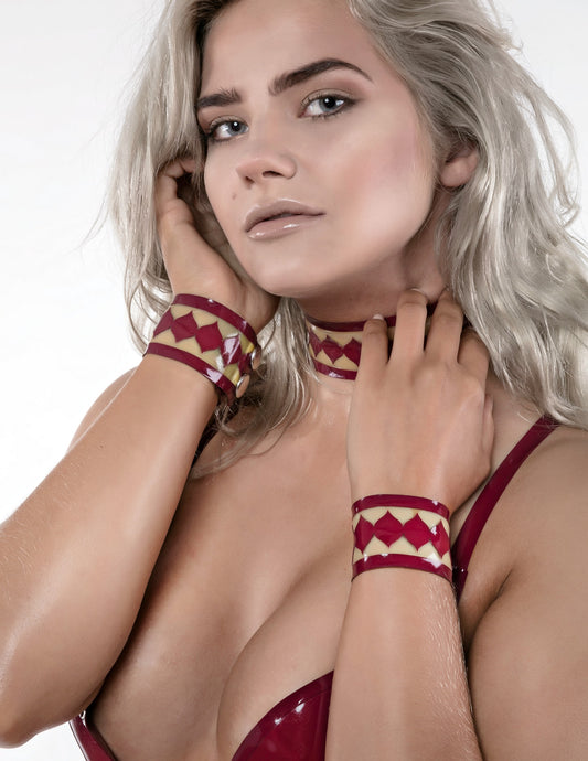 Without Warning Latex Cuffs (Plum)