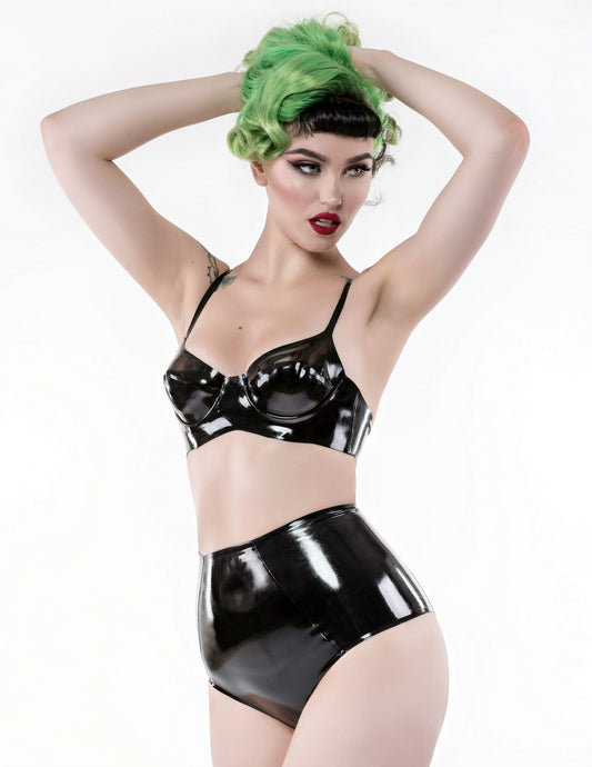Back to Basics Latex High Waist Briefs