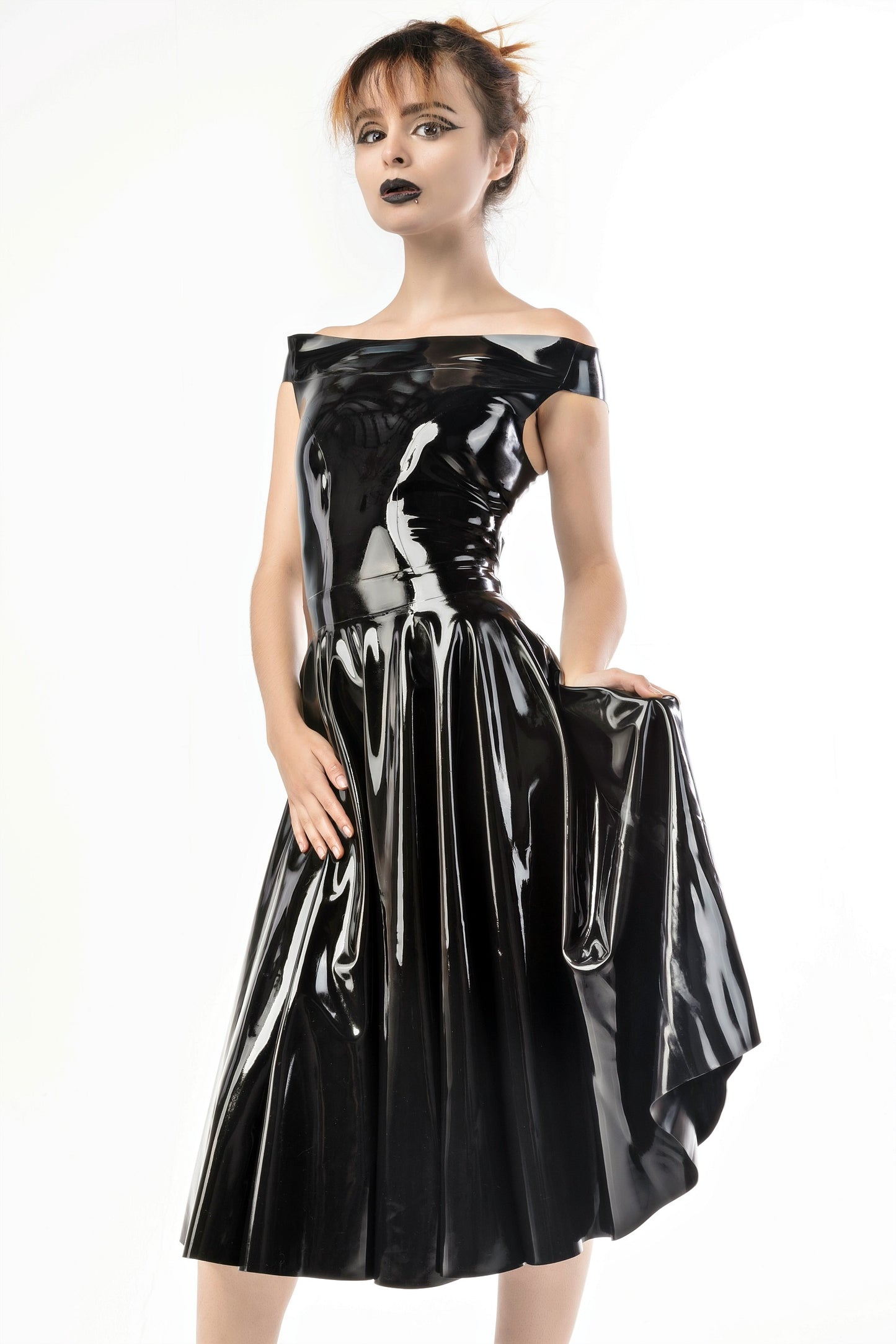 Back to Basics Latex Bardot Dress