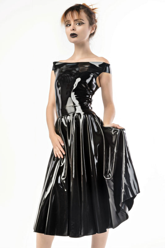 Back to Basics Latex Bardot Dress