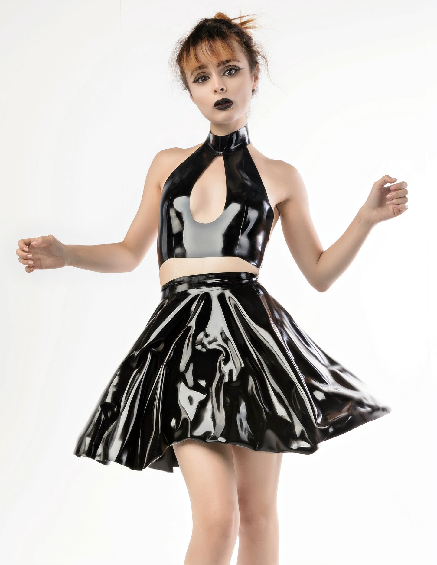 Back to Basics Latex Skater Skirt