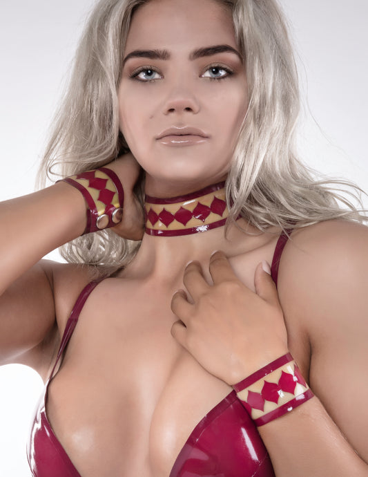 Without Warning Latex Choker (Plum)