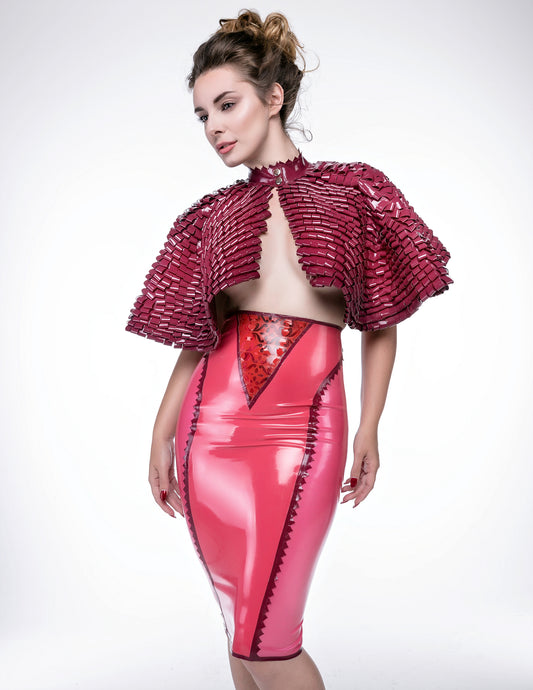 Hidden Escape Latex Pencil Skirt