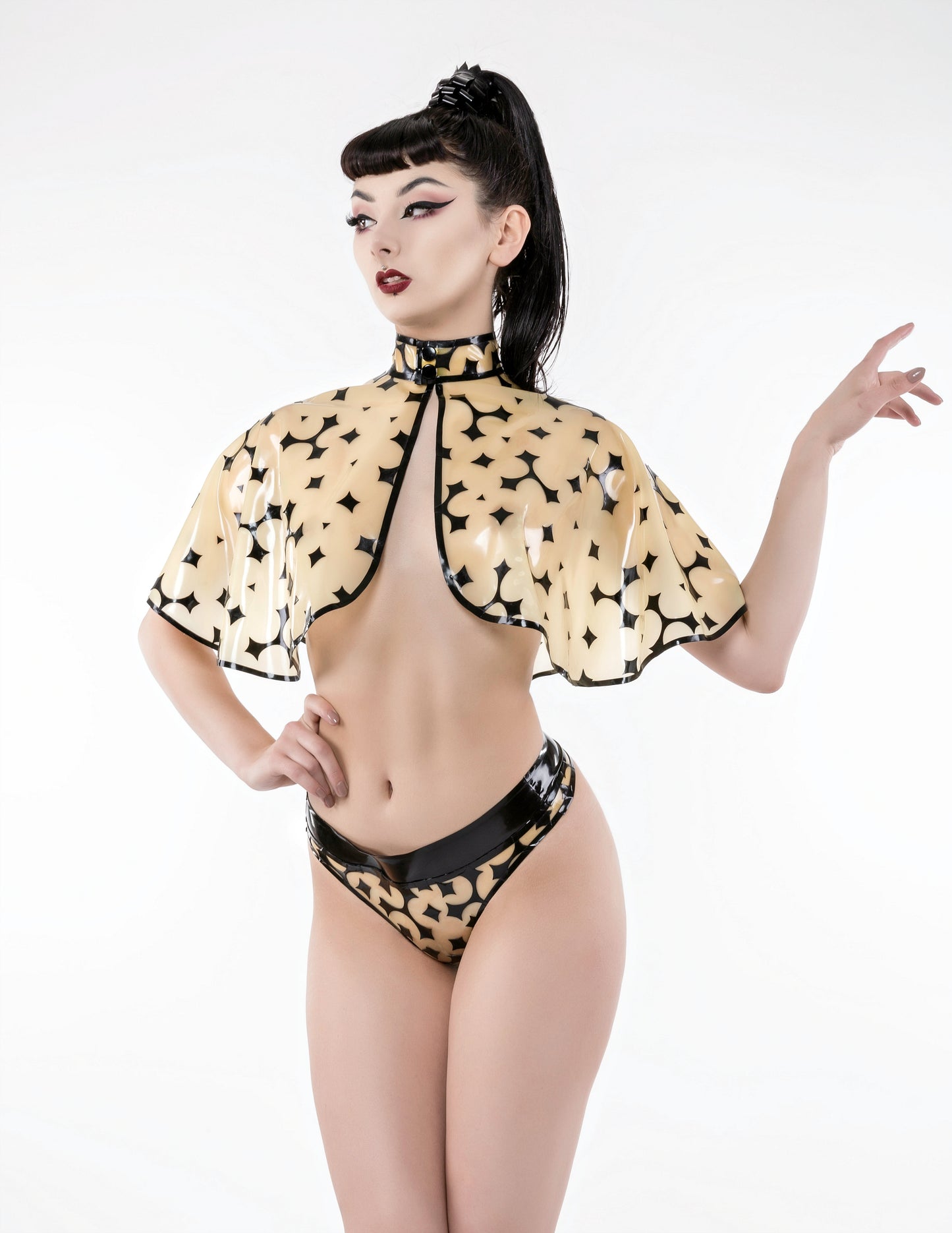 iLLUSION Latex Low Rise Nude Thong