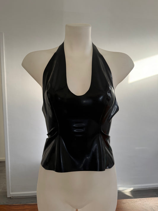SAMPLE Latex Scoop Top Size M/L UK 12/14