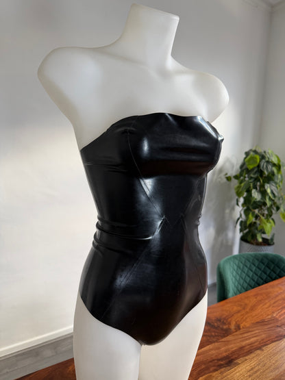 SAMPLE Latex Strapless Top Size UK S / UK 10