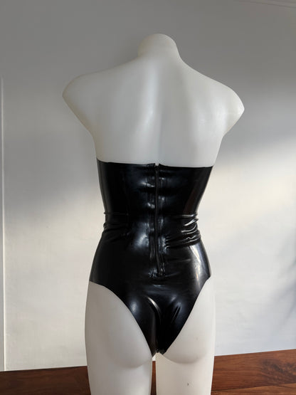 SAMPLE Latex Strapless Top Size UK S / UK 10