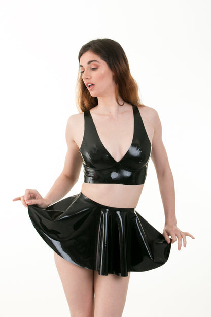 Back to Basics Latex Micro Skirt